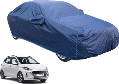 Auto Hub Car Cover For Hyundai Grand i10 Nios (With Mirror Pockets)(Blue)