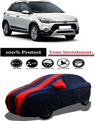 Amexride Car Cover For Hyundai i20 Active 1.4 SX with AVN (With Mirror Pockets)(Red)
