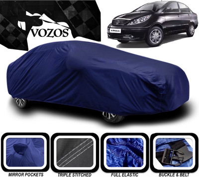 VOZOS Car Cover For Tata Manza (With Mirror Pockets)(Blue)
