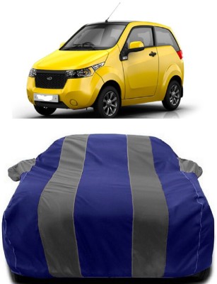 Autoprime Car Cover For Mahindra e20 (With Mirror Pockets)(Grey, Blue)