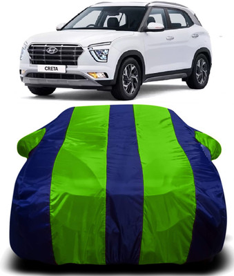 AXLOZ Car Cover For Hyundai Creta (With Mirror Pockets)(Multicolor)
