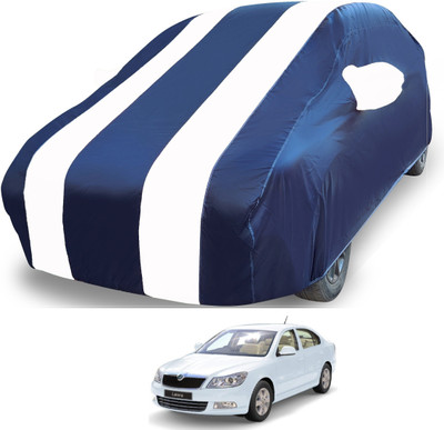 MOCKHE Car Cover For Skoda Laura (With Mirror Pockets)(White)