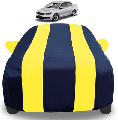 Auto Hub Car Cover For Skoda Octavia (With Mirror Pockets)(Yellow)
