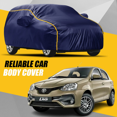 WAKLANE Car Cover For Toyota Etios Liva (With Mirror Pockets)(Multicolor)