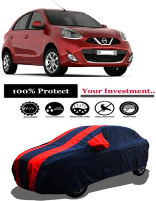 Amexride Car Cover For Nissan Micra 1.5L (With Mirror Pockets)(Red)