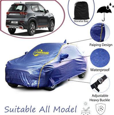 GARREGE Car Cover For Kia Sonet (With Mirror Pockets)(Blue, For 2020, 2021, 2022, 2023, 2024 Models)