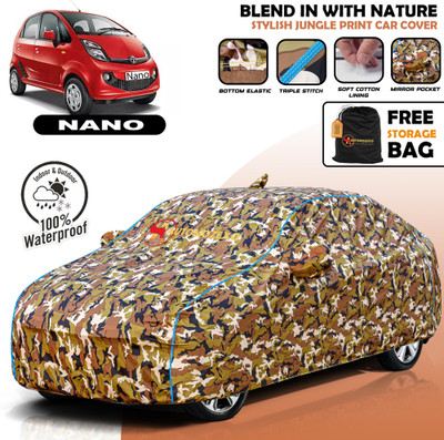 AUTOMOZEXO Car Cover For Tata Nano (With Mirror Pockets)(Multicolor)
