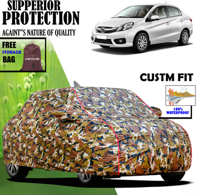 CAROXON Car Cover For Honda Amaze, Amaze E Petrol, Amaze S CVT Petrol, Amaze EX (With Mirror Pockets)(Multicolor)