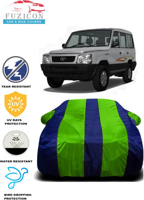 FUZICON Car Cover For Tata Sumo Victa (With Mirror Pockets)(Green, Blue)