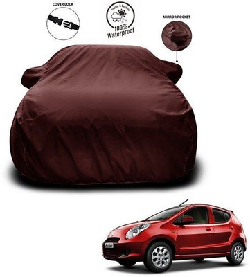SEBONGO Car Cover For Maruti Suzuki Alto 800 (With Mirror Pockets)(Maroon)