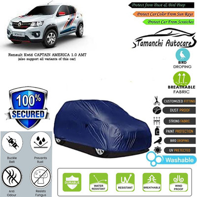 Tamanchi Autocare Car Cover For Renault Kwid CAPTAIN AMERICA 1.0 AMT(Blue)