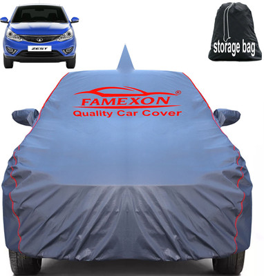 FAMEXON Car Cover For Tata Zest (With Mirror Pockets)(Grey)