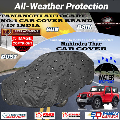 Tamanchi Autocare Car Cover For Mahindra Thar(Grey)