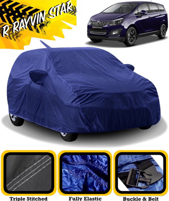 R Rayvin Star Car Cover For Mahindra Marazzo (With Mirror Pockets)(Blue)