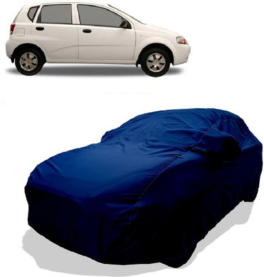 Coxtor Car Cover For Chevrolet Aveo Uva 1.2 LS (With Mirror Pockets)(Green)