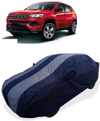 Coxtor Car Cover For Jeep Compass Facelift (With Mirror Pockets)(Grey)