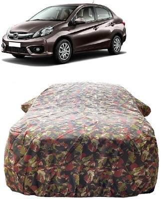 Wegather Car Cover For Honda Amaze VX CVT i-VTEC (With Mirror Pockets)(Red)