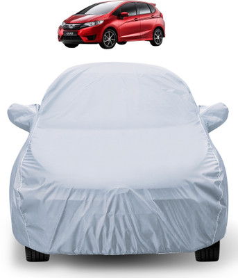 Auto Hub Car Cover For Honda Jazz (With Mirror Pockets)(Silver)