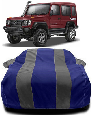 Autoprime Car Cover For Force Gurkha Xpedition Diesel (With Mirror Pockets)(Grey, Blue)