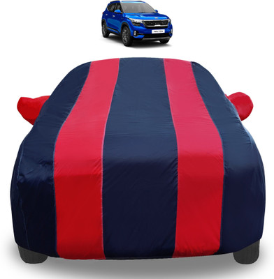 Auto Hub Car Cover For Kia SELTOS (With Mirror Pockets)(Red)