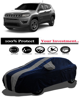 Amexride Car Cover For Jeep Compass 2.0 Bedrock (With Mirror Pockets)(Grey)