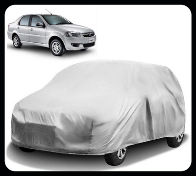QLAX Car Cover For Maruti Siena (Without Mirror Pockets)(Silver)