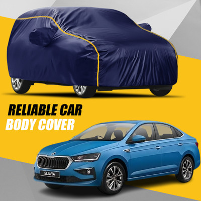 AUCTIMO Car Cover For Skoda Slavia (With Mirror Pockets)(Multicolor)