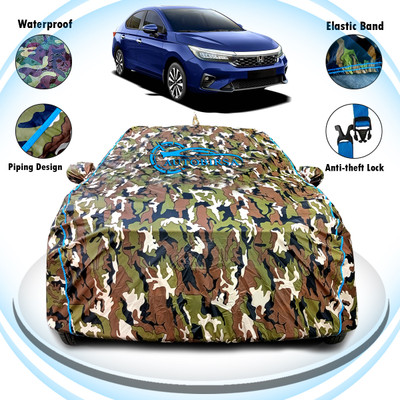 AUTOBIRSA Car Cover For Honda City (With Mirror Pockets)(Multicolor)