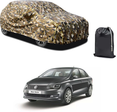 PAGORA Car Cover For Volkswagen Vento (With Mirror Pockets)(Yellow, For 2019, 2020, 2021, 2022, 2023 Models)