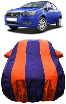 Wegather Car Cover For Fiat Linea Classic 1.4 Petrol (With Mirror Pockets)(Orange)