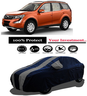 Amexride Car Cover For Mahindra XUV500 W6 1.99 mHawk (With Mirror Pockets)(Grey)