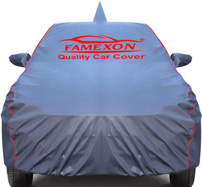 FAMEXON Car Cover For Ford Figo (With Mirror Pockets)(Grey)