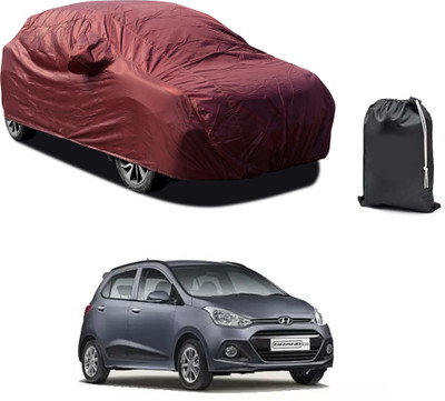 PAGORA Car Cover For Hyundai Grand i10 (With Mirror Pockets)(Maroon)