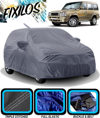 FIXILOS Car Cover For Tata Sumo Gold (With Mirror Pockets)(Grey)