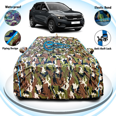 AUTOBIRSA Car Cover For Kia SELTOS (With Mirror Pockets)(Multicolor)