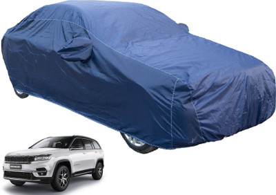 Auto Hub Car Cover For Jeep Universal For SUV (With Mirror Pockets)(Blue)