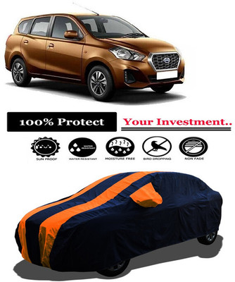 Amexride Car Cover For Datsun Go Plus T Option VDC Petrol (With Mirror Pockets)(Orange)