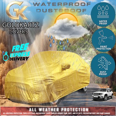 GOLDKARTZ Car Cover For Jeep Renegade (With Mirror Pockets)(Gold)