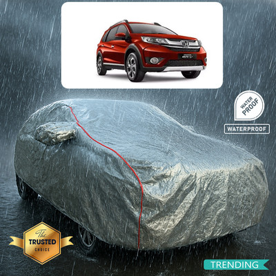 PAGORA Car Cover For Honda BRV (With Mirror Pockets)(Silver, Red)