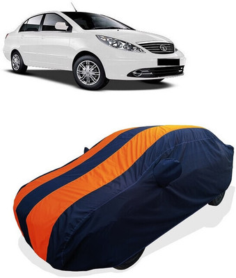 Coxtor Car Cover For Tata Indica Manza (With Mirror Pockets)(Orange)