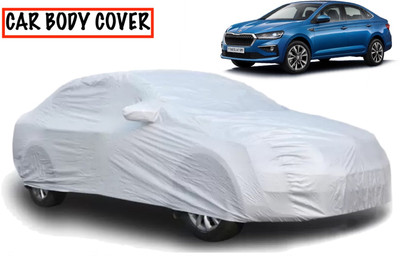 ALMICS Car Cover For Skoda Slavia (With Mirror Pockets)(Multicolor)