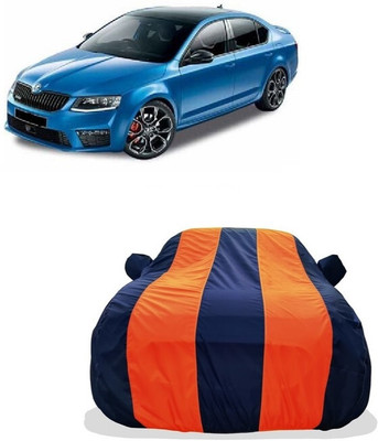 Tricway Car Cover For Skoda Octavia RS245 1.8 TSI AT Onyx Petrol (With Mirror Pockets)(Orange)