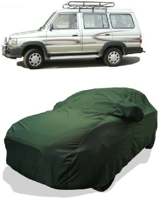 Coxtor Car Cover For Toyota Qualis 2.5L (With Mirror Pockets)(Green)