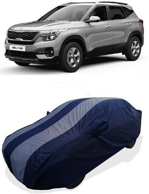 QLAX Car Cover For Maruti Seltos HTK Plus AT 1.5 Diesel (With Mirror Pockets)(Grey)