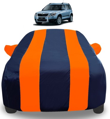 Auto Hub Car Cover For Skoda Yeti (With Mirror Pockets)(Orange)