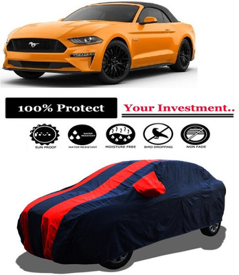 Amexride Car Cover For Ford Mustang Facelift (With Mirror Pockets)(Red)