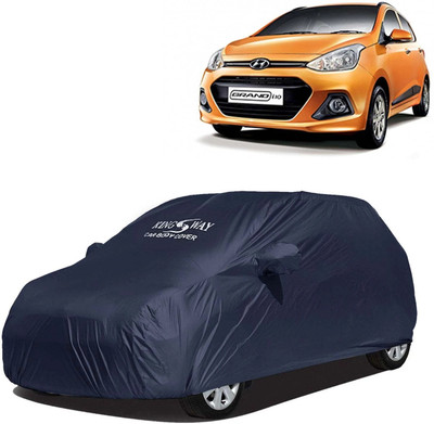 Kingsway Car Cover For Hyundai Grand i10 (With Mirror Pockets)(Blue, For 2013, 2014, 2015, 2016, 2017 Models)