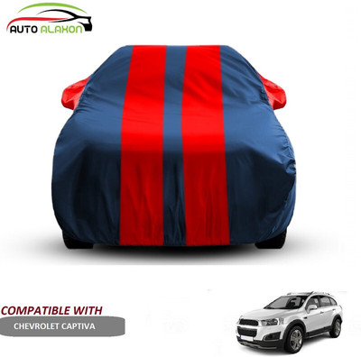 AUTO ALAXON Car Cover For Chevrolet Captiva (With Mirror Pockets)(Blue, Red)