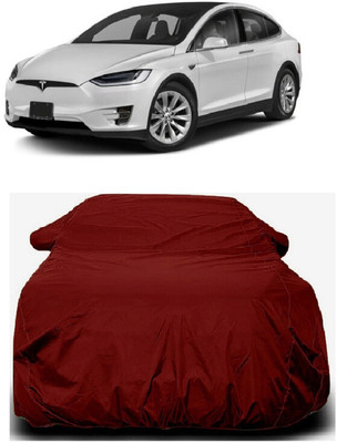 Autoprime Car Cover For Tesla MODEL X (With Mirror Pockets)(Maroon)
