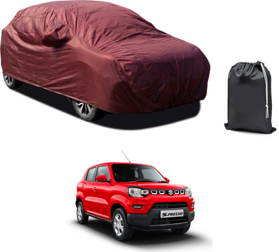 CODOKI Car Cover For Maruti Suzuki S-Presso (With Mirror Pockets)(Maroon, For 2019, 2020, 2021, 2022, 2023, 2024 Models)
